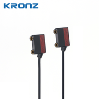 Sensor Fotoeléctrico Láser de Línea KRONZ, Distancia Ajustable de 0-80 mm, 12 °   Sensor Industrial con Salida PNP de 12-24 VCC y Cable de Conexión Directa