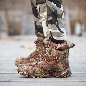 Bottes de neige camouflage pour homme, mi-hautes, doublées en polaire, chaudes, en laine, pour la randonnée en plein air - Product Image 3