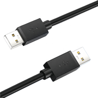 Câble USB 2.0 Type-A Mâle vers A-Mâle Haute Vitesse 480 Mbps, Conducteur en Cuivre Pur, Gaine en PVC, 0,5M-10M pour Ordinateur