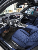 Housses de siège sport bleues, ensemble complet avec surpiqûres rayées/diamantées, kit de rembourrage de sièges en cuir personnalisé pour modèles BMW