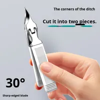 Kit de coupe-ongles ultra-fins, ciseaux à ongles anti-éclaboussures, coupe-ongles à pointe biseautée en bec d'aigle, durabilité et précision, manucure inclinée