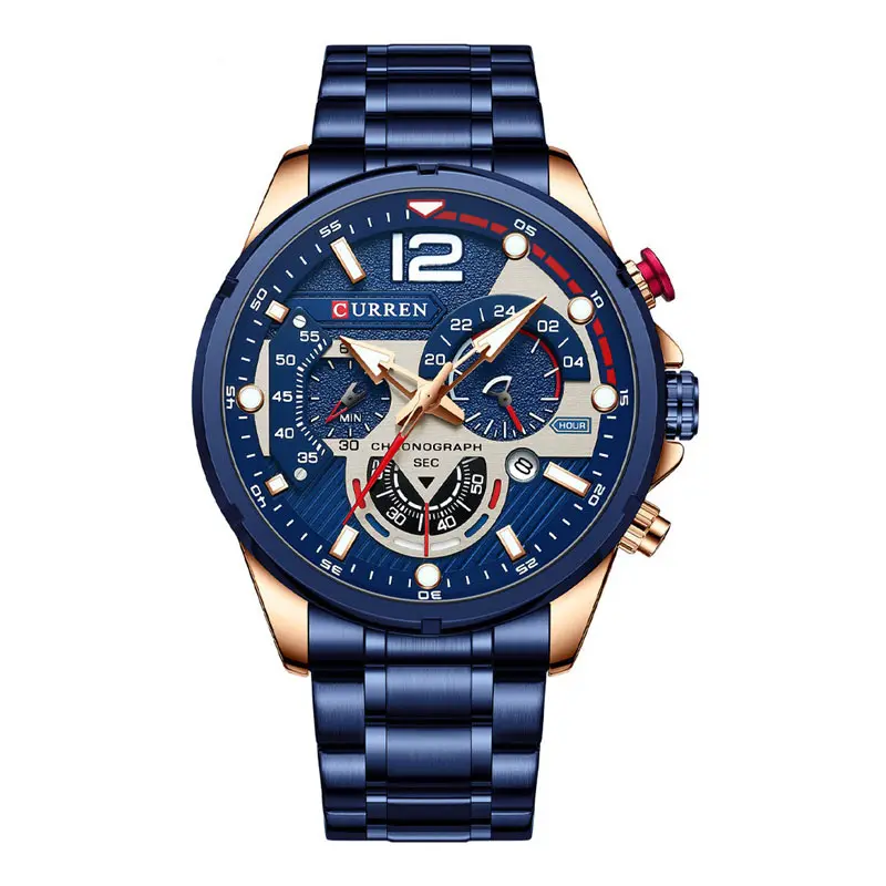 Luxury high -end men's sports watch Men's watch steel belt fashion versatile