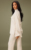 Nouvel ensemble décontracté en cachemire pour femme : pull tricoté à manches longues et pantalon assorti, couleur unie, vente en gros
