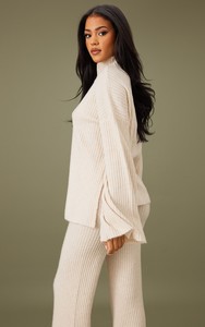 Nouvel ensemble décontracté en cachemire pour <span class=keywords><strong>femme</strong></span> : pull tricoté à manches longues et <span class=keywords><strong>pantalon</strong></span> assorti, couleur unie, vente en gros - Product Image 4