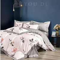 Ensemble de literie 3 pièces certifié OEKO-TEX 200TC, antibactérien, écologique, motif floral végétal, 100% coton, pour usage domestique, personnalisé en usine