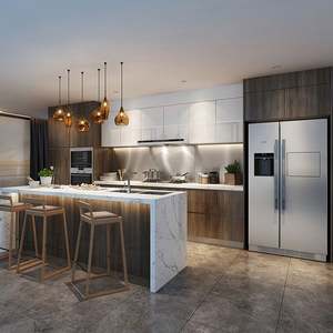 Armoires de cuisine modernes de luxe léger, ensembles d'armoires de cuisine de haute qualité, armoires de cuisine personnalisées - Product Image 6