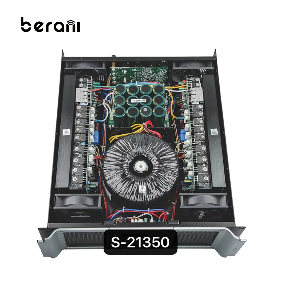 Berani S-21350 yeni tasarım süper yüksek Oem ses standart ses profesyonel 2 kanal sınıfı H 3U Dj 1350 Watt güç amplifikatörü