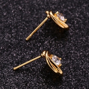 جودة عالية الفولاذ المقاوم للصدأ المجوهرات الكلاسيكية مكعب زركونيا القرط الجنيه الإسترليني عشيق للفتيات - Product Image 4