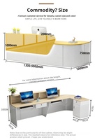 Bureau de réception moderne en bois pour bureau, hôtel, hôpital et supermarché, utilisation en extérieur, extensible et convertible, mobilier commercial