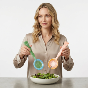 Resin <b>Salad</b> Servers Set Eco-Friendly Dishwasher Safe Manual <b>Salad</b> <b>Tools</b> - Product Image 1