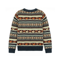 Vente en gros d'AiNear Logo personnalisé Design Oem & Odm Pull-over en laine tricoté de haute qualité à manches longues et col rond Fair Isle pour hommes