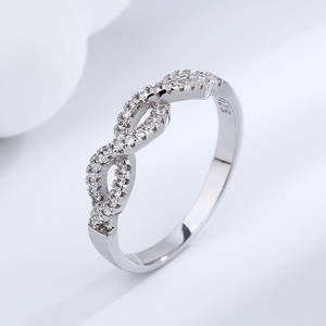 Anelli con Onde in Zirconia Cubica in <span class=keywords><strong>Argento</strong></span> Sterling 925 per Donna, Gioielli in Vendita - Product Image 4