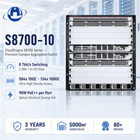 Switch Agregasi Kampus CloudEngine S8700-10 8Tbps Baru 504x10GE 25GE 40GE 134x100GE PoE++ 10 Gbps