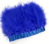 Frange en plumes de dinde teintes en marabout de 15-20 cm, très vendue, pour la décoration de mariage, accessoires vestimentaires, éventails et dentelle