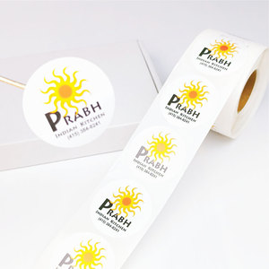 Autocollant en PVC adhésif imperméable à l'eau de logo de marque personnalisé impression autocollant d'emballage alimentaire en vinyle <span class=keywords><strong>anti</strong></span>-huile - Product Image 1