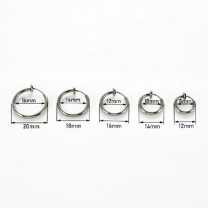 Sunling 1 Par de Pendientes de Aro con Clip de Acero Inoxidable para Hombre y Mujer, 12/14/16/18/20MM, Sin Perforación, Falsos, para Oficina/Trabajo - Product Image 2