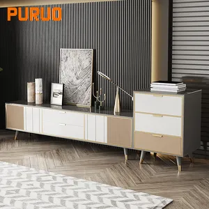 PURUO moderne Wand Wohnzimmer Möbel Boden MDF TV-Ständer Tee tisch und TV-Schrank Kombination