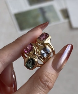 Joyería Fina Personalizada, Anillo Sólido Real de Oro de 9k, 10k, 14k, 18k, Oro Blanco, Amarillo y Rosa, Diamante/Gema de Laboratorio, Fabricación en Fábrica - Product Image 1