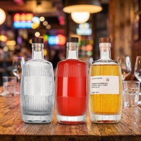 Bouteilles en verre en gros pour boissons - Bouteilles vides élégantes scellées pour yaourt, fruits, vin, jus, lait et thé