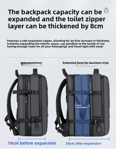 <span class=keywords><strong>Mochila</strong></span> Oxford Unisex de Gran Capacidad, de Alta Gama, Moderna, para Viajes, Trabajo, Escuela, Impermeable, para Computadora - Product Image 3