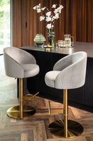 Tabouret de bar moderne à hauteur réglable pivotant avec repose-pieds en velours, chaise de comptoir, mobilier de salle à manger, salon, hôtel, fête, bar, îlot