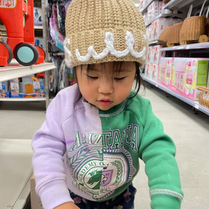 Handmade Embroidered <strong>Name</strong> Knitted <strong>Hat</strong> for Baby Woolen <strong>Hat</strong> with Character Style Male and Female Cotton Ball Woolen <strong>Hat</strong> - Product Image 5