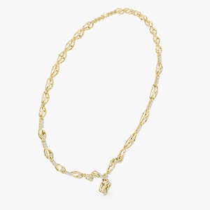 Collar de diamantes de oro de 9 quilates de lujo, el más vendido, elegante joyería fina para mujeres, para bodas y fiestas, disponible a precio de exportación. - Product Image 1