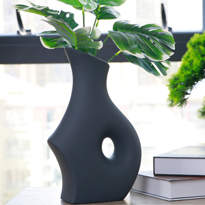 <span class=keywords><strong>Vase</strong></span> en céramique en <span class=keywords><strong>forme</strong></span> de <span class=keywords><strong>visage</strong></span>, art moderne et créatif, style nordique, pour Table à domicile, salon - Product Image 1