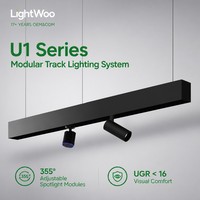 Luminaire linéaire LED industriel Lightwoo 1,5 m, connecteur de lampe en aluminium, connectable, pour entrepôt, usine, supermarché, salle de sport, bureau