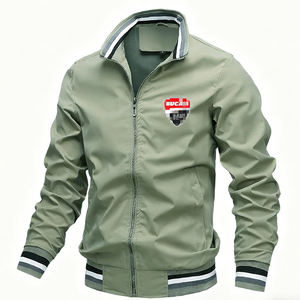 Vintage <b>Car</b> Racing Motorcycle Bomber <b>Jacket</b> Unisex Custom Embroidery OEM Winter Streetwear Varsity High Quality Breathable - Product Image 1