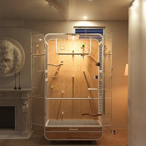 กรงนกขนาดใหญ่สำหรับนกแก้วที่เลี้ยงนกบ้านนกกรงเหล็กบ้านนกขนาดกลาง - Product Image 3