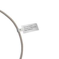 Cable USB ignífugo plateado con código de barras Etiqueta privada Etiquetas de cable central Etiqueta adhesiva de prevención de incendios
