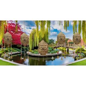 กระดิ่งเหล็กรูปพระพุทธรูปทำจากโลหะสำหรับงานหัตถกรรมสำหรับระเบียงบ้านสวนพลังงานบวกของตกแต่งบ้านแบบแขวน - Product Image 2