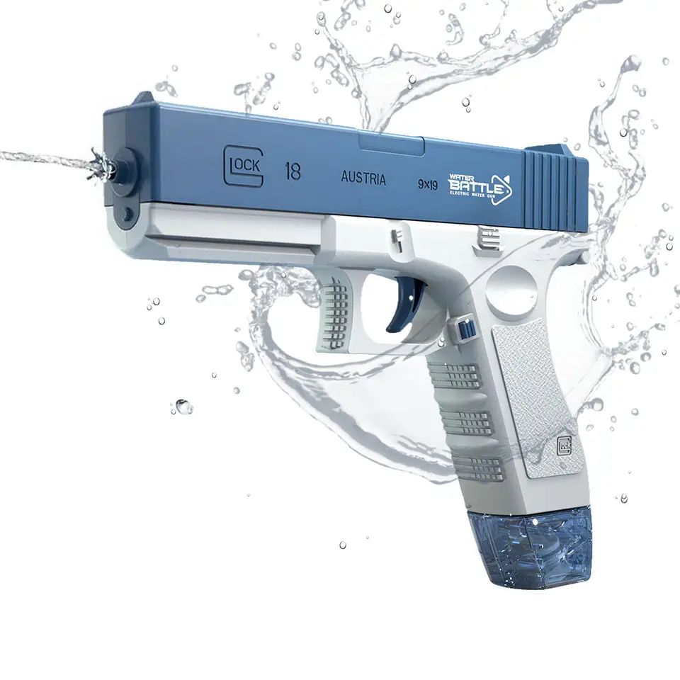 Custom logo rechargeable Electric Water Gun Automatic Squirt Water Guns High Capacity Strongest Water Blaster Summer Gun Toys