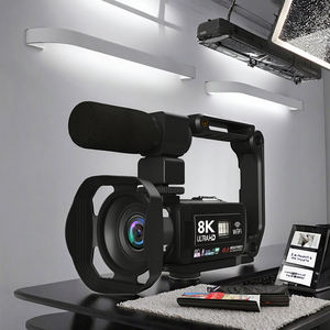 Caméra vidéo numérique professionnelle 8K avec Wi-Fi pour streaming YouTube, <span class=keywords><strong>enregistreur</strong></span> de vlog, stabilisateur de webcam avec time-lapse 16x pour le streaming - Product Image 2
