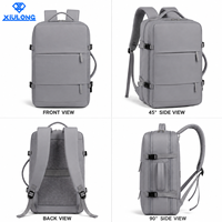 Sac à dos minimaliste Oxford imperméable avec port USB, idéal pour les voyages d'affaires, résistant à l'eau, multi-compartiments, pour le bureau et le travail