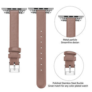 Nouveauté - Bracelet de montre en cuir élégant pour Apple Watch S10 1146mm Ultra 49mm 44mm - Bracelet de montre en cuir véritable fin pour femmes - Product Image 2