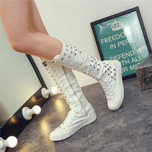 Zapatos de Lona para Adultos con Suela de Goma Cómoda, Botas de Lona para Mujer, Zapatos Casuales para Caminar, Zapatos Planos de Color Sólido a la Moda - Product Image 5