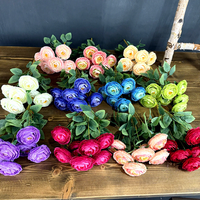Buket Bunga Teratai 7 Tangkai FANCY Hot Sale 38cm, Bunga Peony Buatan, Buket Mawar untuk Pernikahan, Dekorasi Rumah, Perlengkapan Fotografi