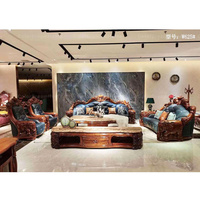 Meistverkaufte Sofas in Südostasien Chinesische Fabrikgefertigte Ledersofas Wohnzimmer-Set Holz 1+2+3