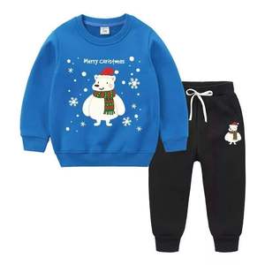 De Navidad moda 100% algodón Boutique 2 piezas bebé niño suéter chándales - Product Image 6