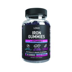 Gummies véganes au fer et complexes vitaminiques avec acide folique et zinc pour le soutien énergétique en cas de carence en fer et d'anémie - Product Image 1
