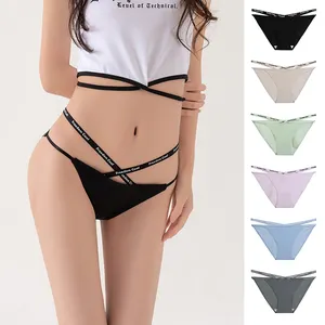 Tùy Chỉnh Thư Logo Sexy Nhãn Hiệu Riêng G-String Đồ Lót Tangas Quần Lót Thiết Kế Thong Và G Chuỗi Cho Phụ Nữ Hot Bikini