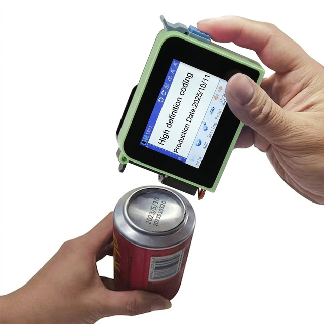 Smart Mini Portable Handheld Inkjet Printer 12.7mm Batch Barcode Expiry Date Qr Code for Carton Boxes Bottles Cap Plastic Bag