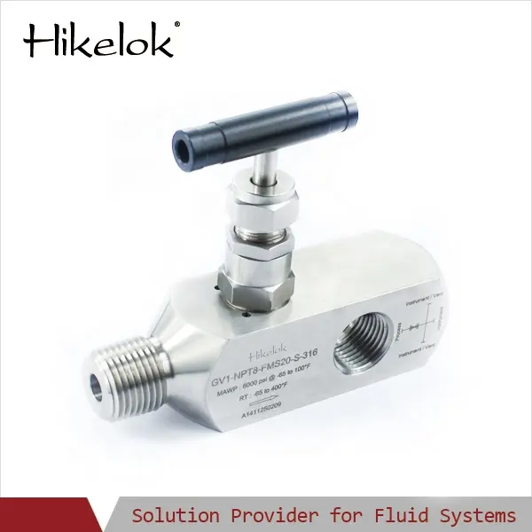 Hikelok high pressure 6000 psi stainless steel multi-port instrumentation 2-way manifolds 1/2'' 1/4'' OD NPT gauge valves