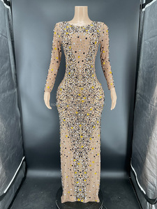 Novance Y2470 2022 <span class=keywords><strong>ropa</strong></span> de verano <span class=keywords><strong>para</strong></span> <span class=keywords><strong>mujer</strong></span> moda <span class=keywords><strong>elegante</strong></span> lujo lentejuelas borla ver a través de vestido personalizado vestido de Graduación - Product Image 2