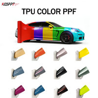 Film de protection de peinture (PPF) en TPU couleur bleu brillant pour carrosserie de véhicule, film de modification de couleur en PVC pour véhicules 1,52*16m