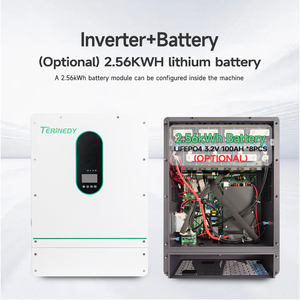 All in One Hybrid Grid Solar <b>Battery</b> Pack with 2.56kWh Capacity 6000 Cycles CAN Communication Wall-<b>Mounted</b> for Home Use - Product Image 3