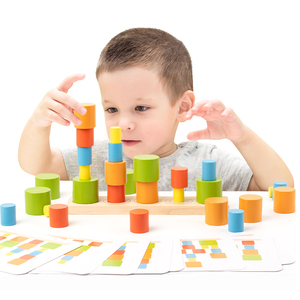 Trẻ Em Cân Bằng Xếp Chồng Lên Nhau Xây Dựng Khối Đồ Chơi Giáo Dục Mầm Non Giáo Dục Sớm Giác Ngộ Màu Sắc Nhận Thức Đồ Chơi Bằng Gỗ Trẻ Em - Product Image 2