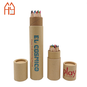 Tùy chỉnh giấy kraft ống màu bút chì set-dài hoặc ngắn 6/12/24 màu sắc cho nghệ thuật & Trường khuyến mãi - Product Image 3